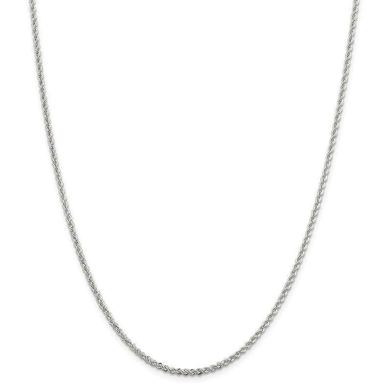 Sterling Silver 2.3mm Solid Rope Chain - Seattle Gold Grillz