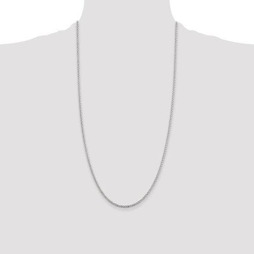 Sterling Silver 2.3mm Solid Rope Chain - Seattle Gold Grillz