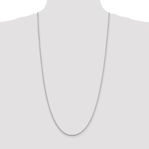 Sterling Silver 2.3mm Solid Rope Chain - Seattle Gold Grillz