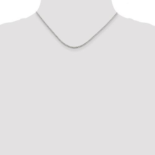 Sterling Silver 2.3mm Solid Rope Chain - Seattle Gold Grillz