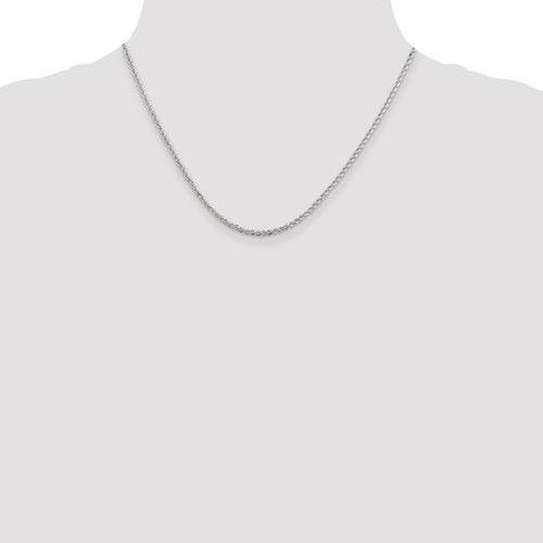Sterling Silver 2.3mm Solid Rope Chain - Seattle Gold Grillz