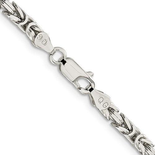 Sterling Silver 3.25mm Byzantine Chain - Seattle Gold Grillz