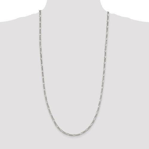 Sterling Silver 3.5mm Figaro Chain - Seattle Gold Grillz