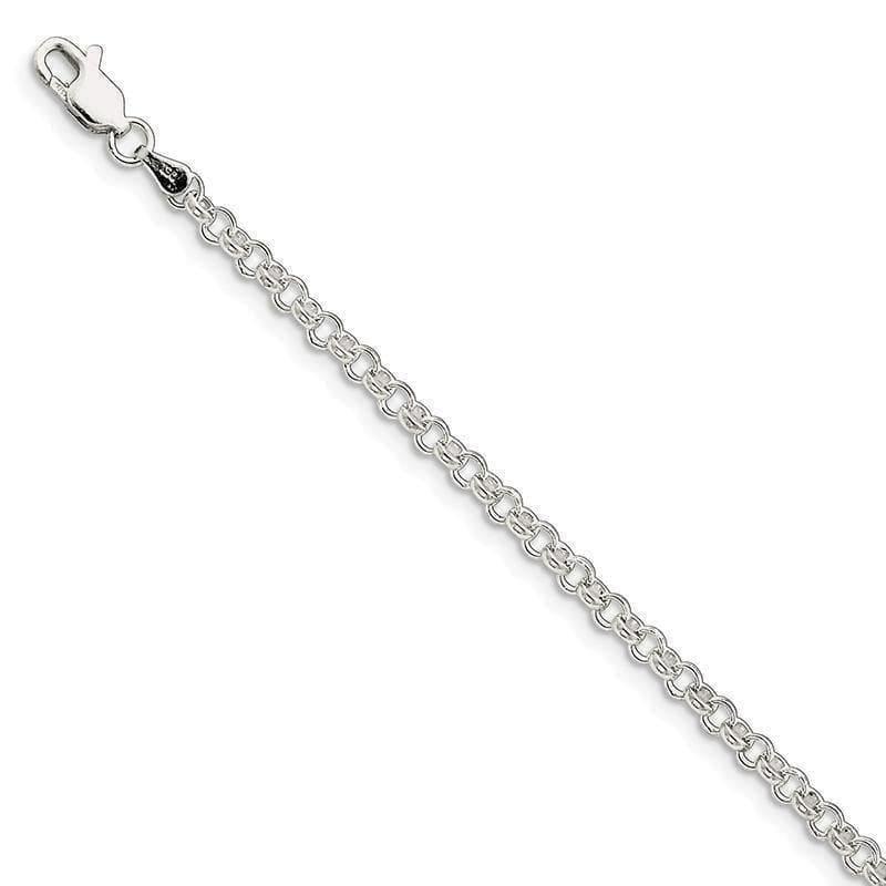 Sterling Silver 4.0mm Rolo Bracelet - Seattle Gold Grillz