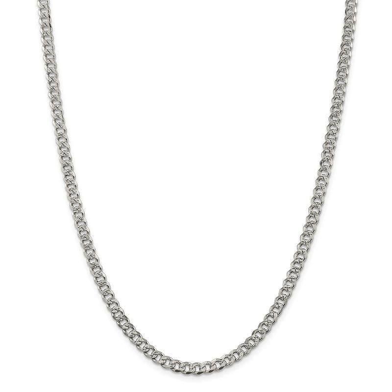 Sterling Silver 4.5mm Pavâ Curb Chain - Seattle Gold Grillz