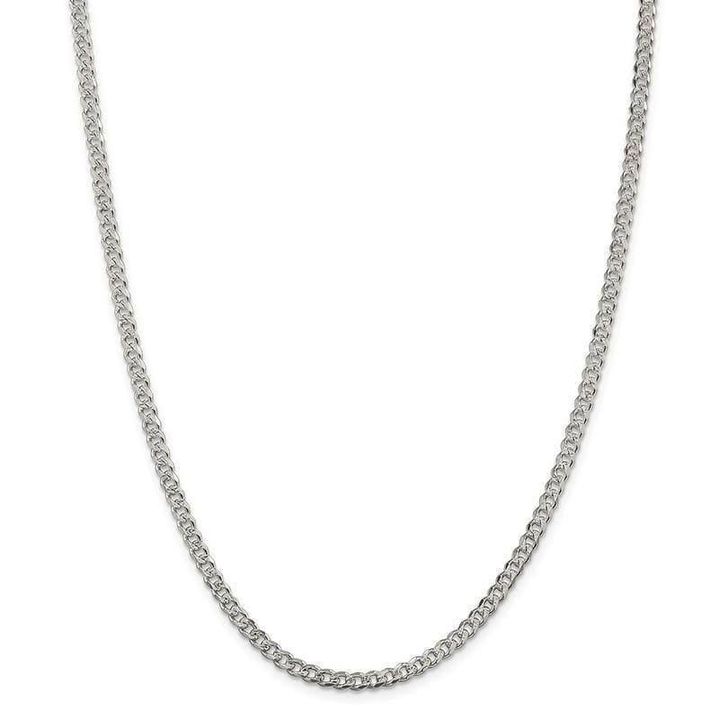 Sterling Silver 4mm Pavâ Curb Chain - Seattle Gold Grillz
