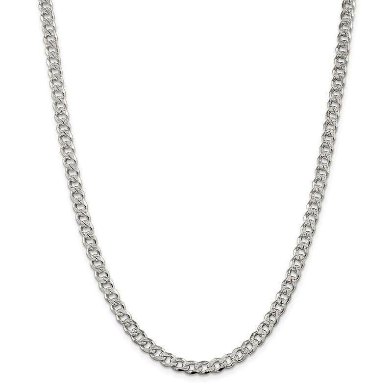 Sterling Silver 5.5mm Pavâ Curb Chain - Seattle Gold Grillz