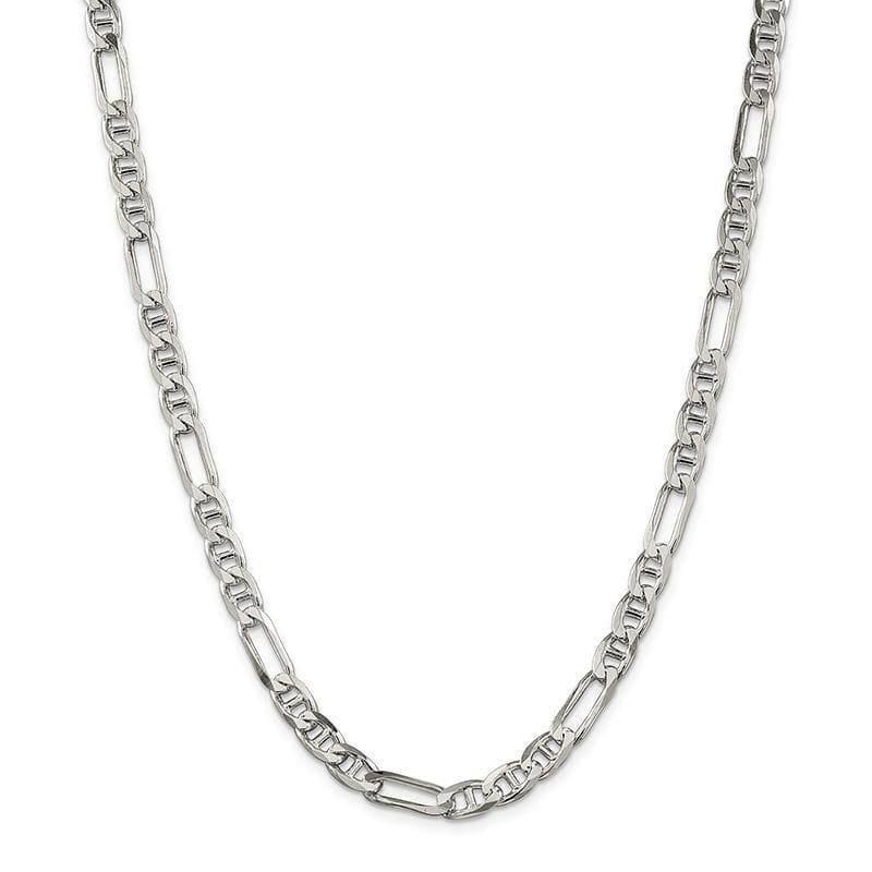 Sterling Silver 6.5mm Figaro Anchor Chain - Seattle Gold Grillz