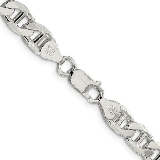 Sterling Silver 7.5mm Figaro Anchor Chain - Seattle Gold Grillz