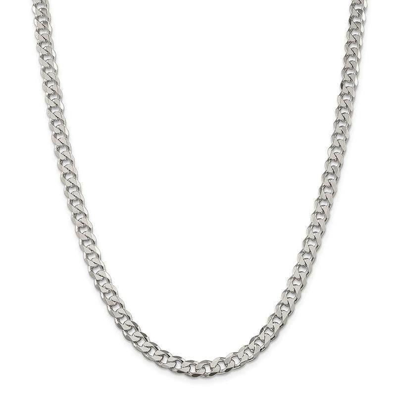 Sterling Silver 7mm Pavâ Curb Chain - Seattle Gold Grillz