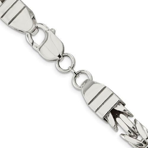Sterling Silver 8.25mm Square Byzantine Chain - Seattle Gold Grillz