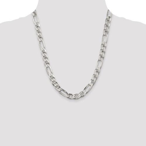 Sterling Silver 8.75mm Figaro Anchor Chain - Seattle Gold Grillz