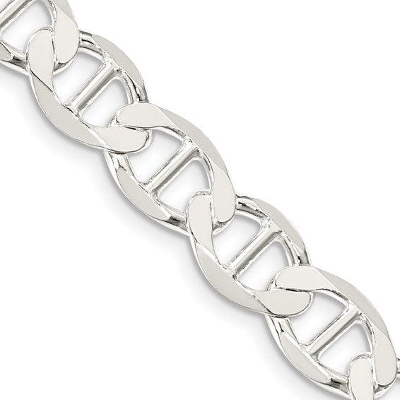Sterling Silver 8.9mm Semi-Solid Anchor Chain - Seattle Gold Grillz