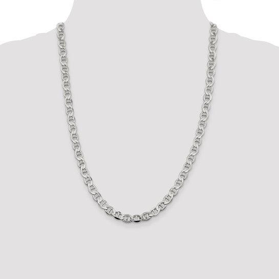 Sterling Silver 8.9mm Semi-Solid Anchor Chain - Seattle Gold Grillz
