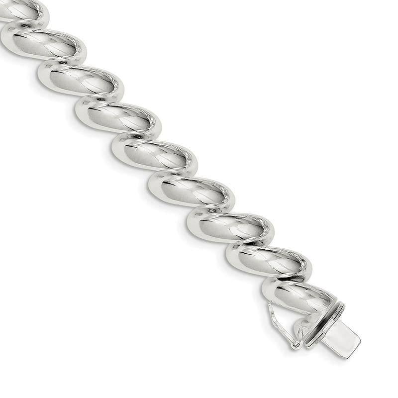 Sterling Silver 8 Inch 11.0mm San Marco Bracelet - Seattle Gold Grillz