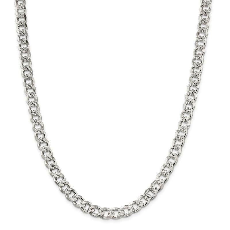 Sterling Silver 8mm Pavâ Curb Chain - Seattle Gold Grillz