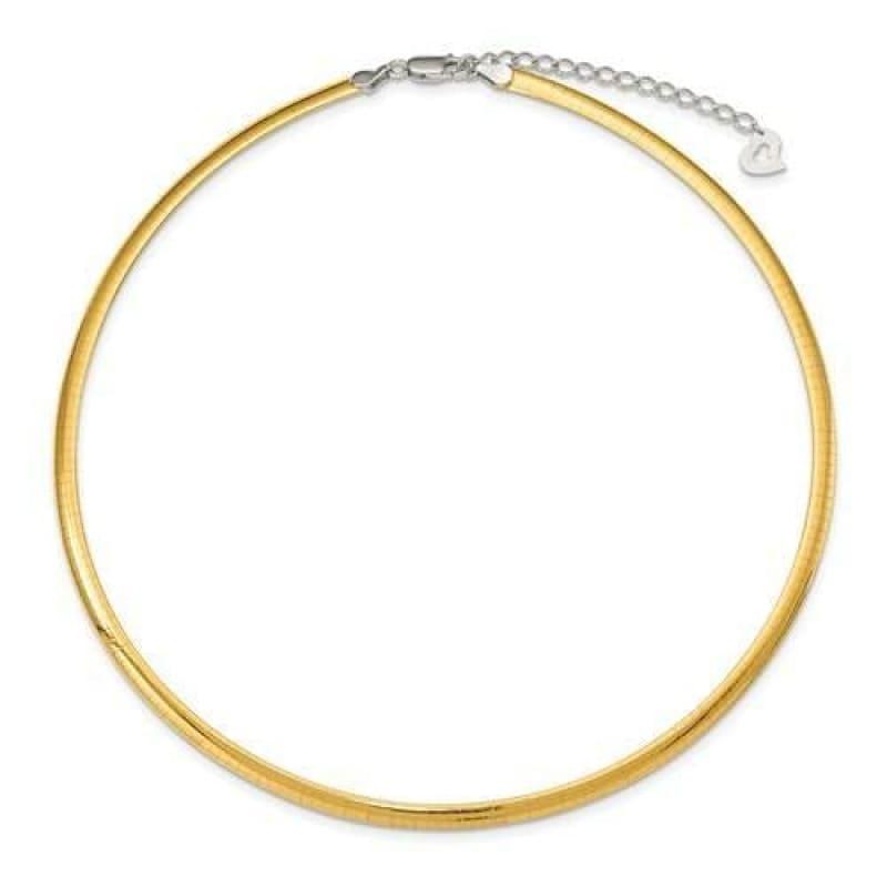 Sterling Silver & 14k Gold-plated 4mm Reversible Adjustable Omega Chain - Seattle Gold Grillz