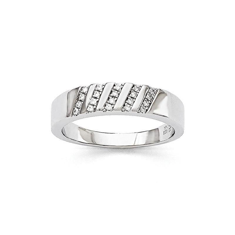 Sterling Silver & CZ Brilliant Embers Men's Ring - Seattle Gold Grillz