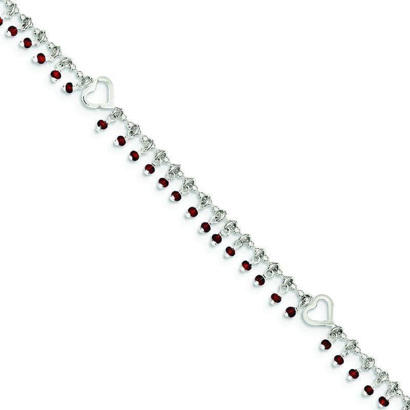 Sterling Silver Anklet | Weight: 5.13 grams, Length: 10mm, Width: mm - Seattle Gold Grillz