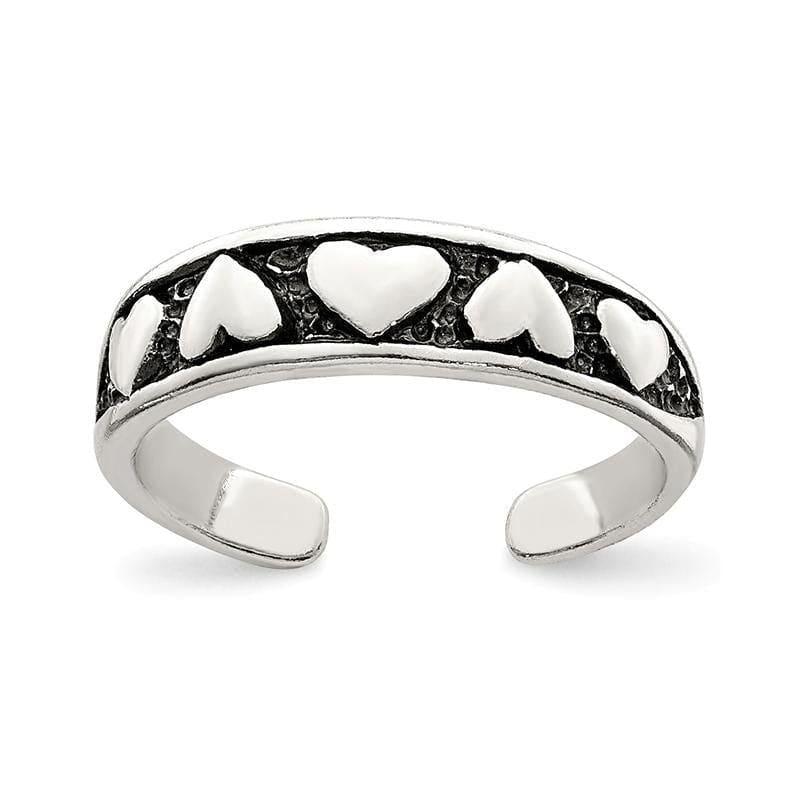 Sterling Silver Antiqued Toe Ring - Seattle Gold Grillz