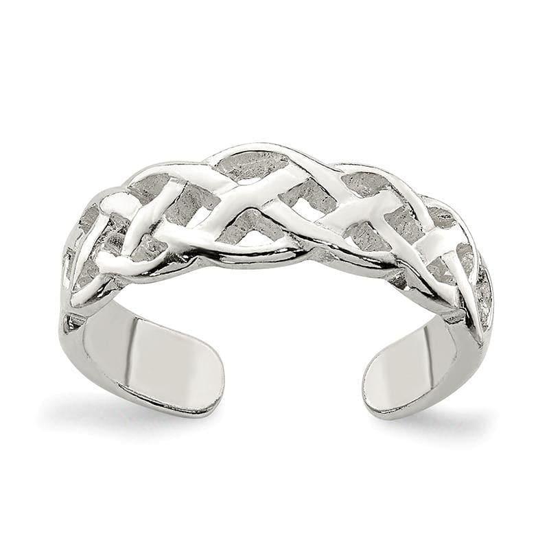 Sterling Silver Celtic Weave Toe Ring - Seattle Gold Grillz