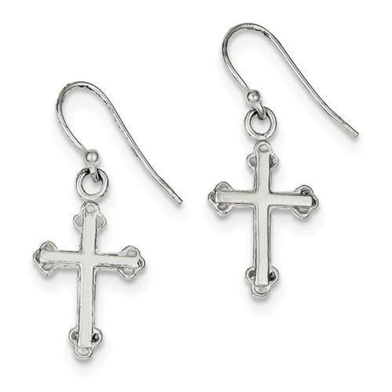 Sterling Silver Cross Earrings - Seattle Gold Grillz