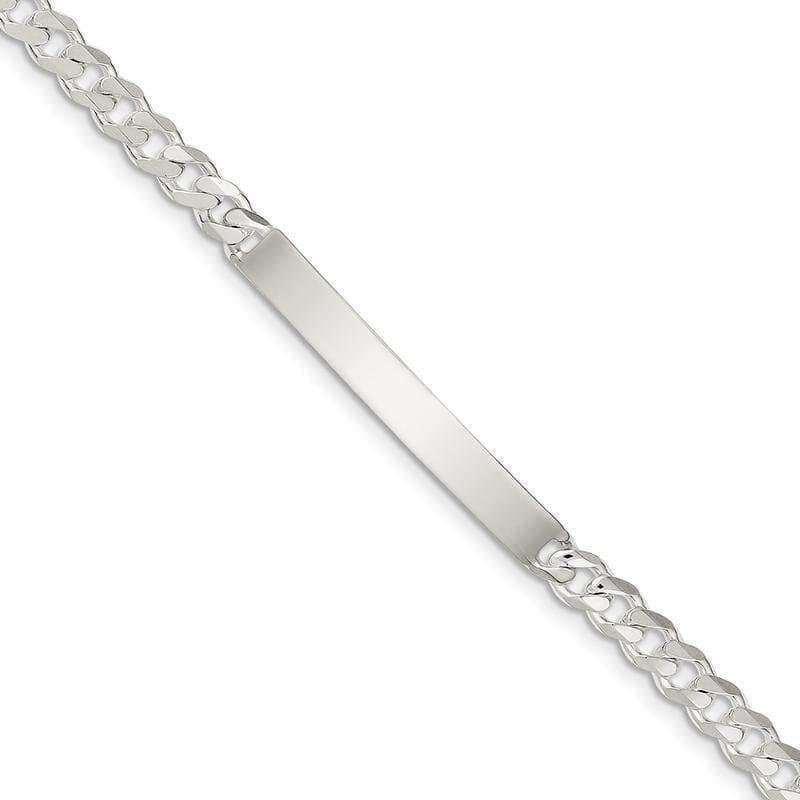 Sterling Silver Curb ID Bracelet - Seattle Gold Grillz
