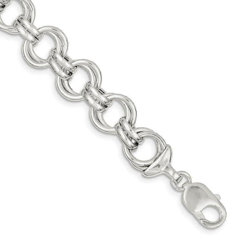 Sterling Silver Fancy Link Bracelet - Seattle Gold Grillz