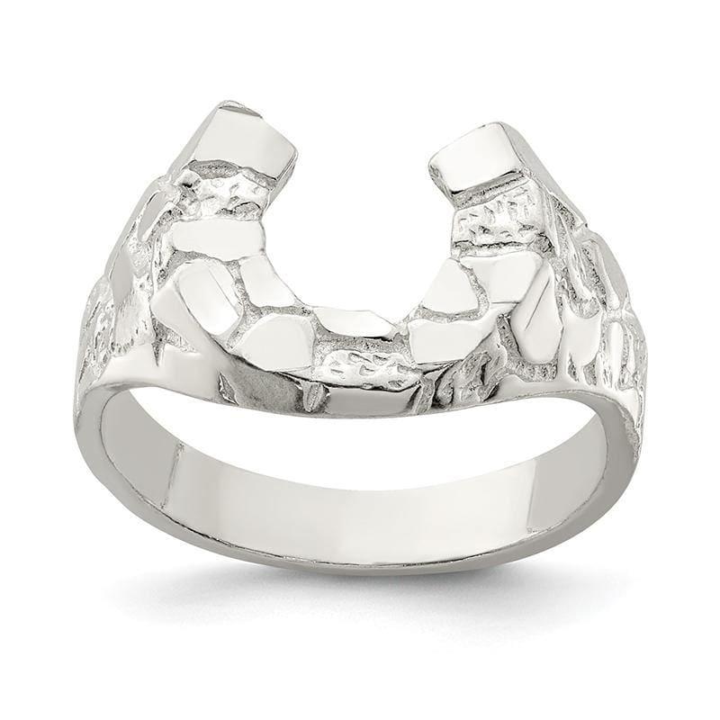 Sterling Silver Horseshoe Ring - Seattle Gold Grillz