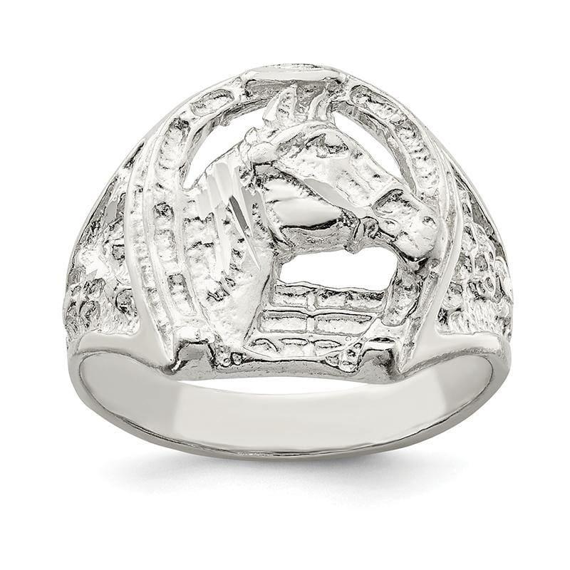 Sterling Silver Horseshoe Ring - Seattle Gold Grillz