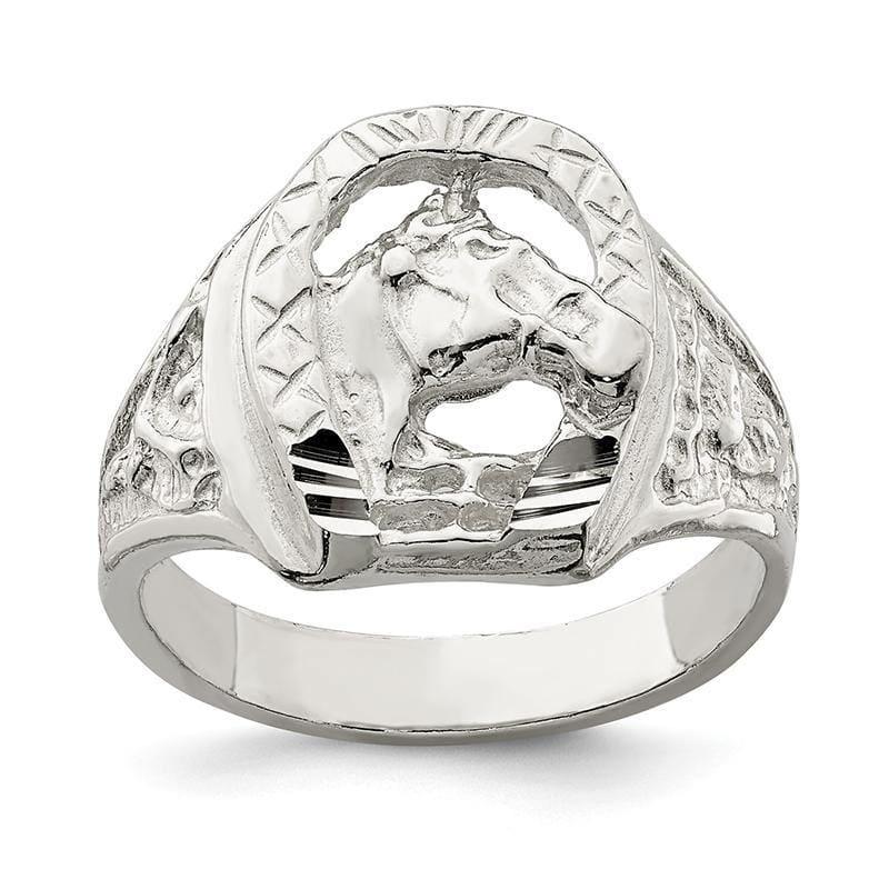 Sterling Silver Horseshoe Ring - Seattle Gold Grillz