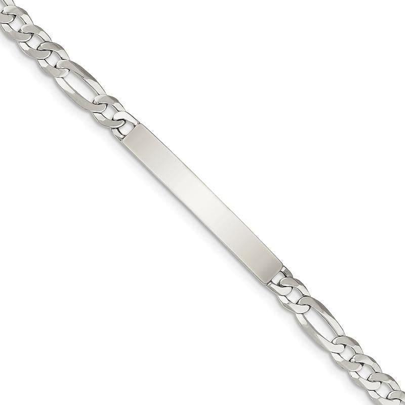 Sterling Silver ID Bracelet | Weight: 8.6 grams, Length: 7.5mm, Width: 6mm - Seattle Gold Grillz