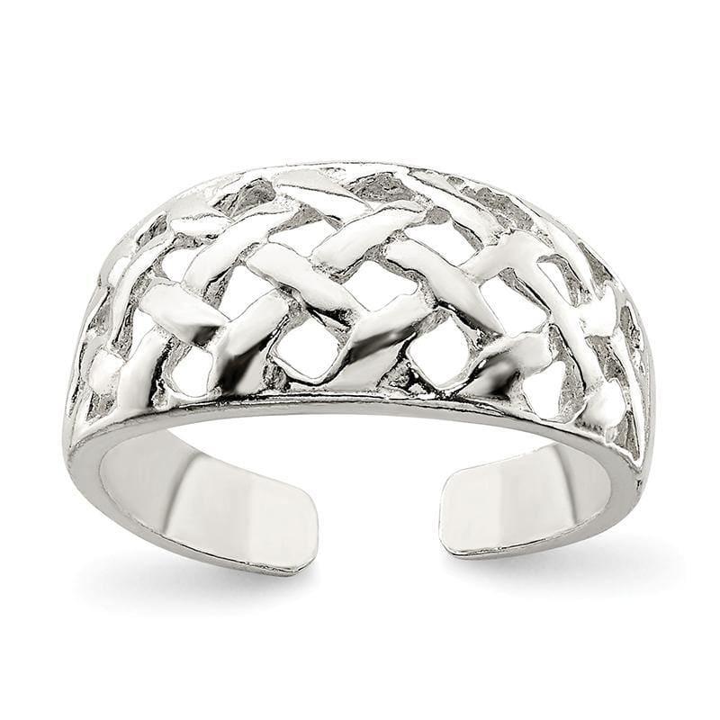 Sterling Silver Lattice Toe Ring - Seattle Gold Grillz