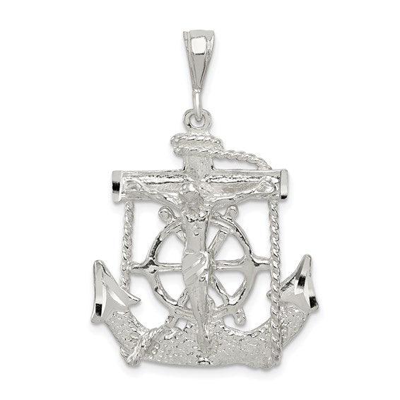 Sterling Silver Mariner Cross Pendant - Seattle Gold Grillz