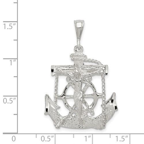 Sterling Silver Mariner Cross Pendant - Seattle Gold Grillz