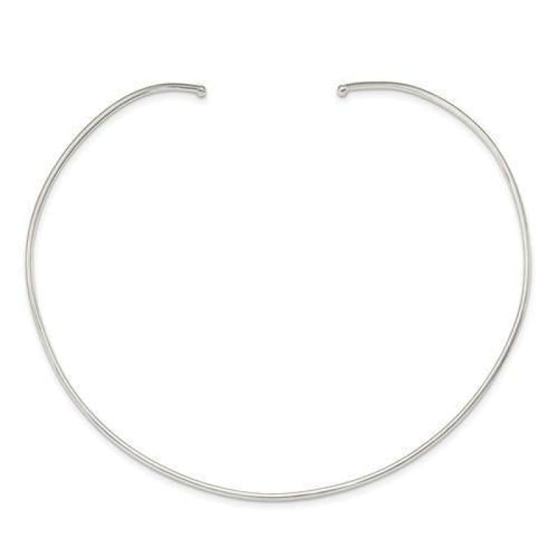 Sterling Silver Neck Collar Necklace | Weight: 9.9 grams, Length: mm, Width: mm - Seattle Gold Grillz