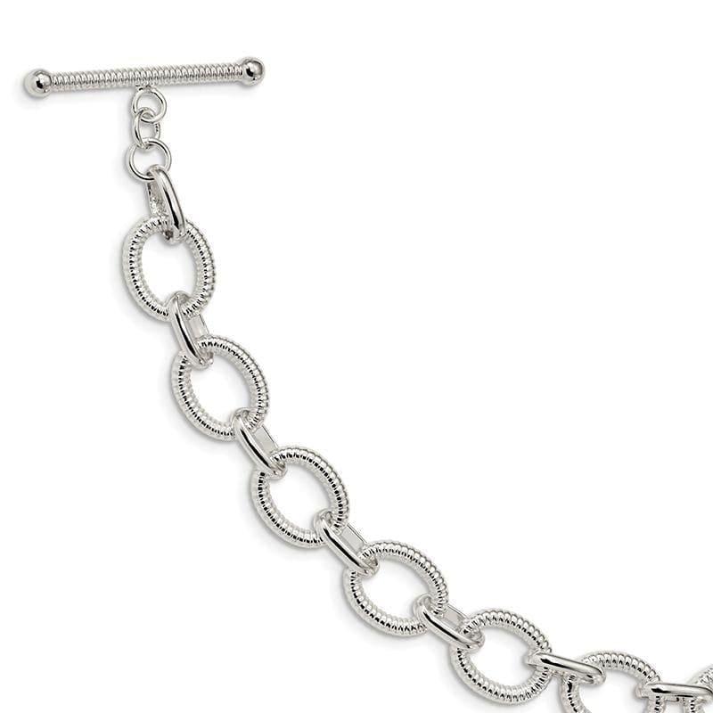 Sterling Silver Polished Fancy Link Bracelet | Weight: 11.84 grams, Length: 7.5mm, Width: mm - Seattle Gold Grillz