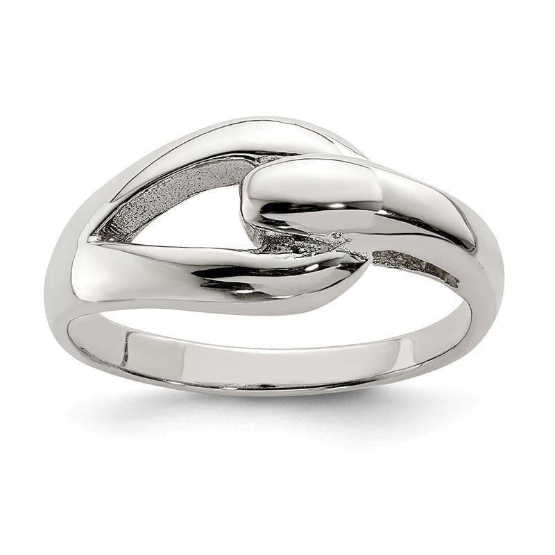 Sterling Silver Polished Loop Ring - Seattle Gold Grillz
