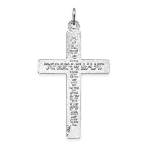 Sterling Silver Rhodium-plated Crucifix Pendant - Seattle Gold Grillz