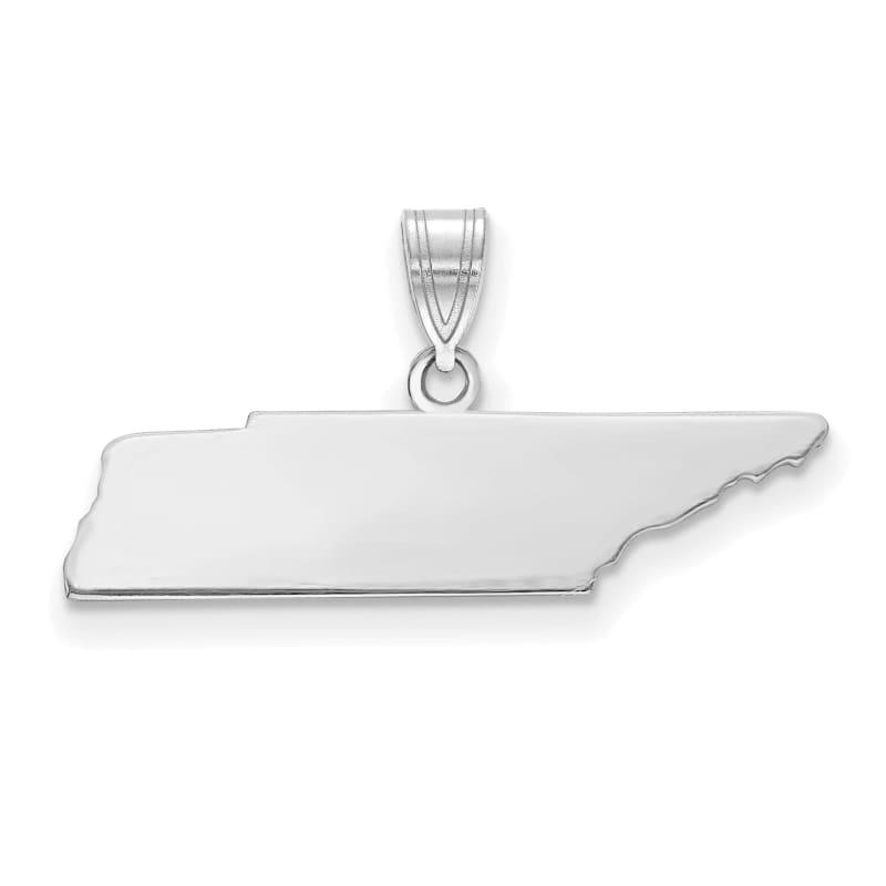 Sterling Silver Rhodium-plated TN State Pendant Bail Only - Seattle Gold Grillz