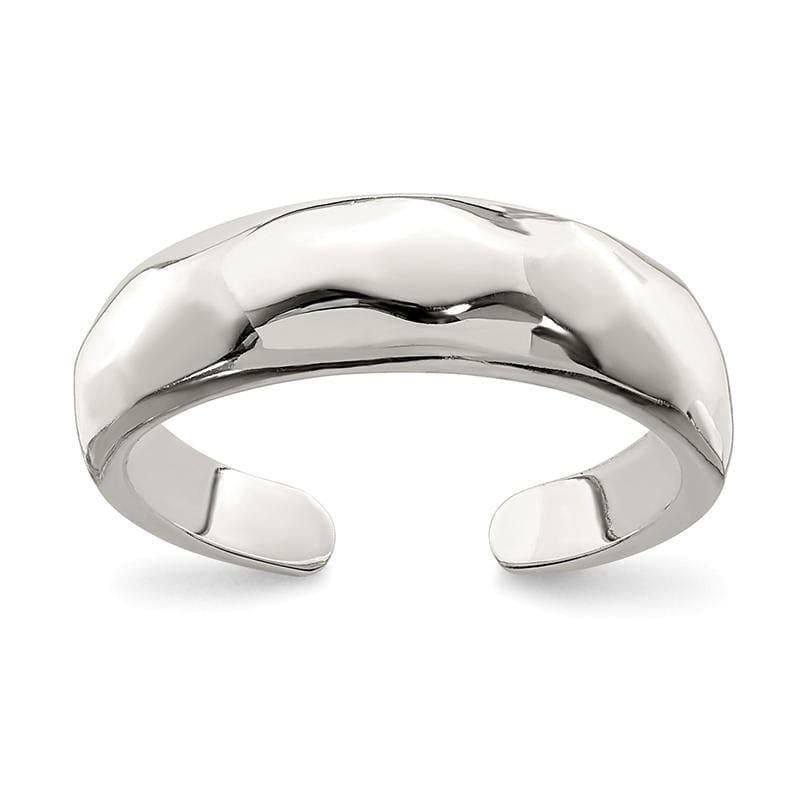 Sterling Silver Solid Polished Domed Toe Ring - Seattle Gold Grillz