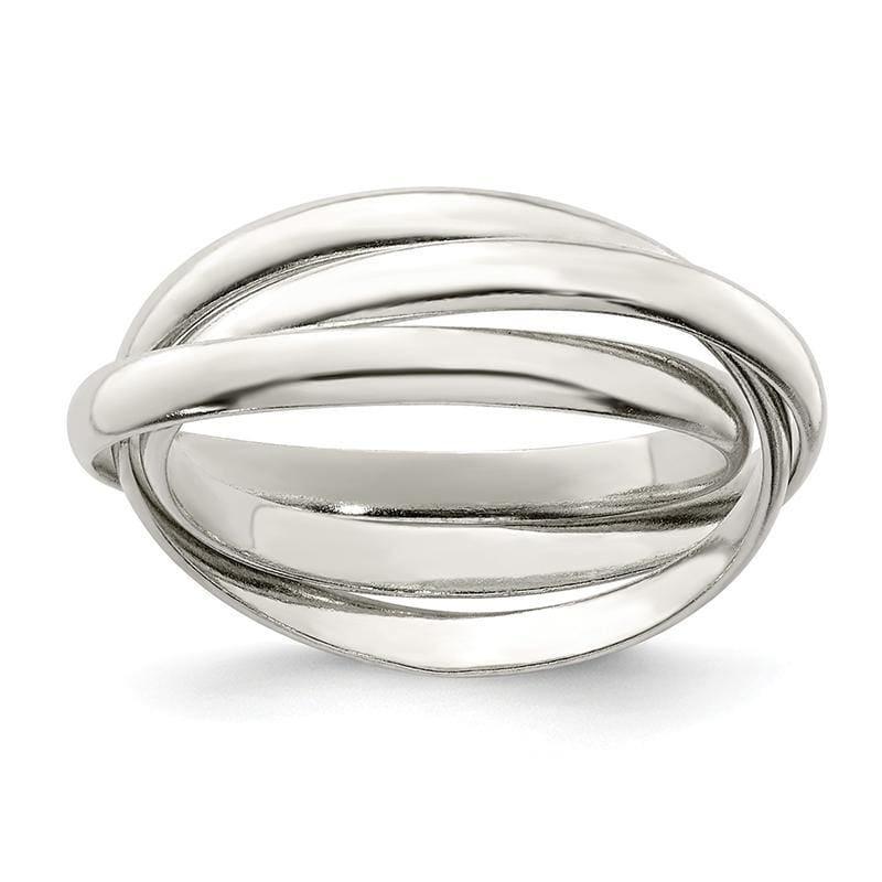 Sterling Silver Triple Intertwining Ring - Seattle Gold Grillz