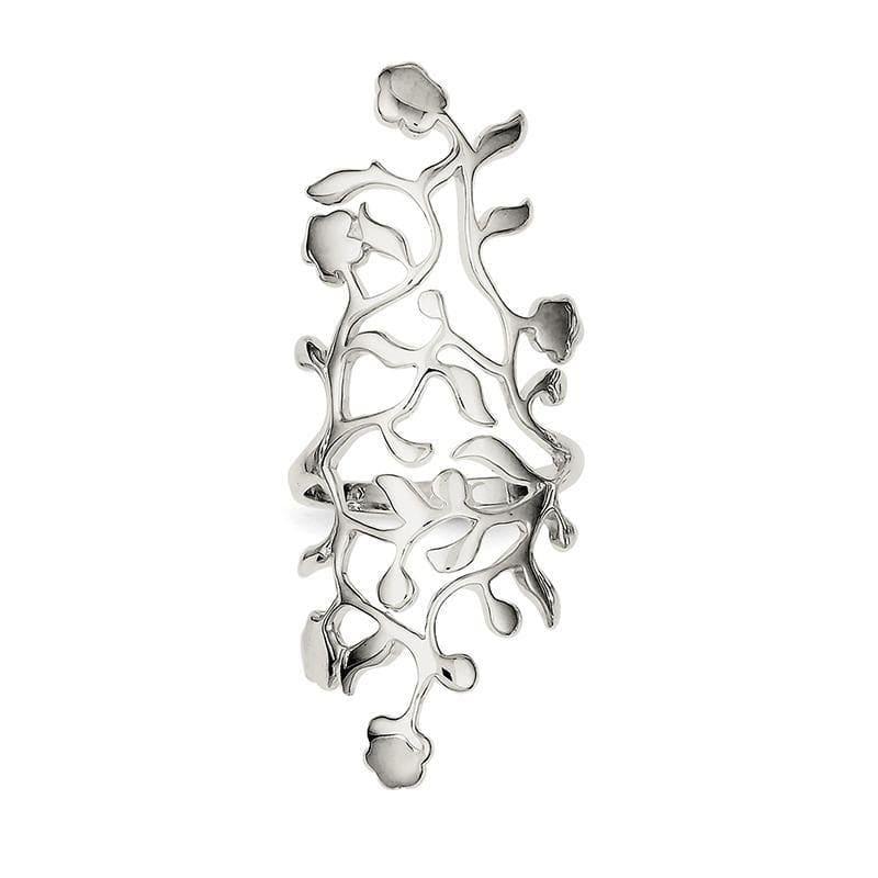 Sterling Silver Vines Full Finger Ring - Seattle Gold Grillz