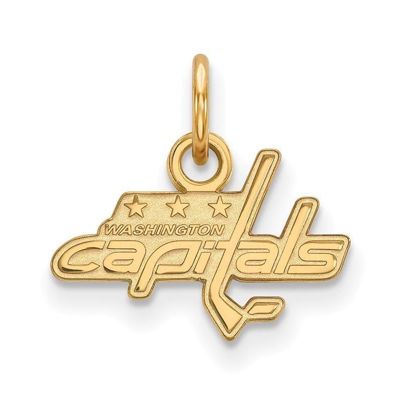 Sterling Silver w-GP NHL LogoArt Washington Capitals XS Pendant - Seattle Gold Grillz