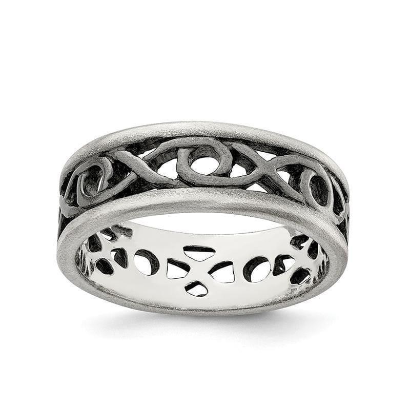 Sterling Silver X&O Design Ring - Seattle Gold Grillz