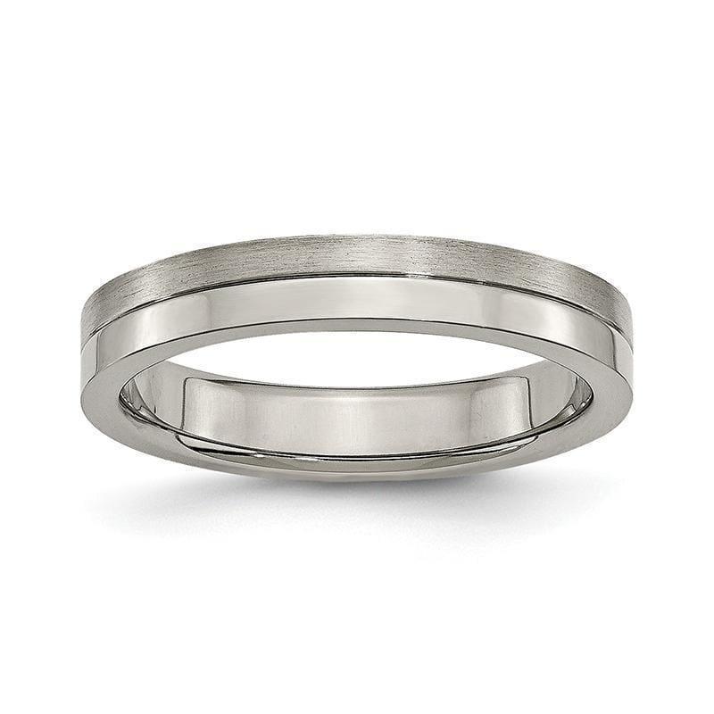 Titanium 4mm Brushed & Polished Band - Seattle Gold Grillz
