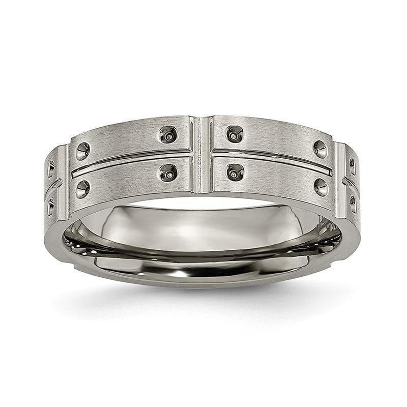 Titanium 6mm Brushed and Polished Band - Seattle Gold Grillz