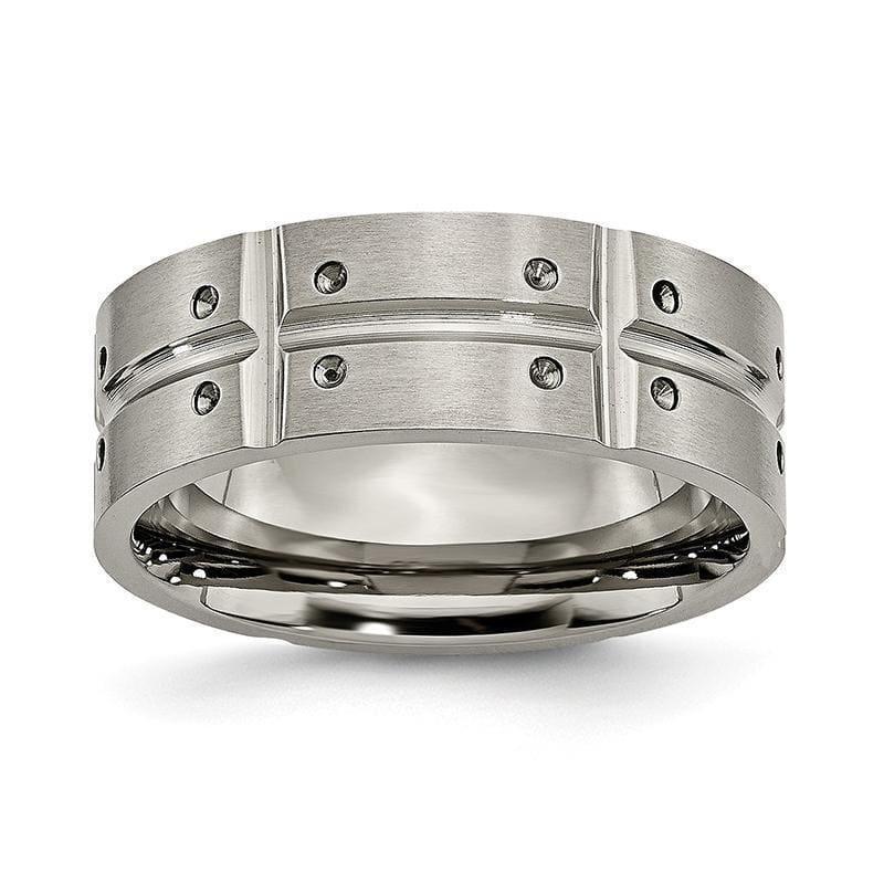 Titanium 8mm Brushed and Polished Band - Seattle Gold Grillz