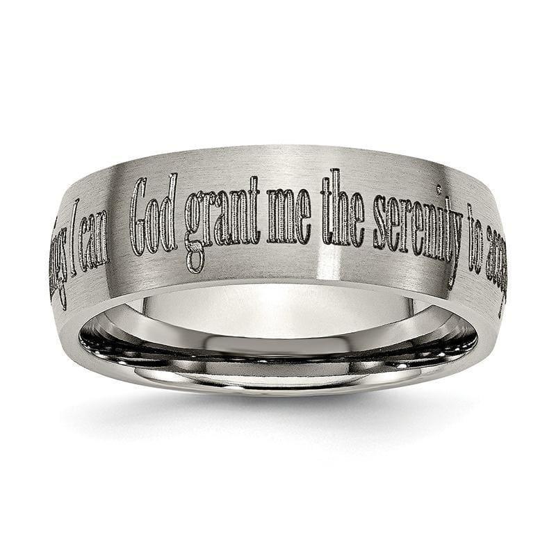 Titanium 8mm Laser Design Brushed Band - Seattle Gold Grillz