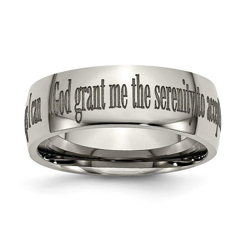 Titanium 8mm Laser Design Polished Band - Seattle Gold Grillz